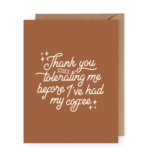 Thank You for Tolerating Me - Card